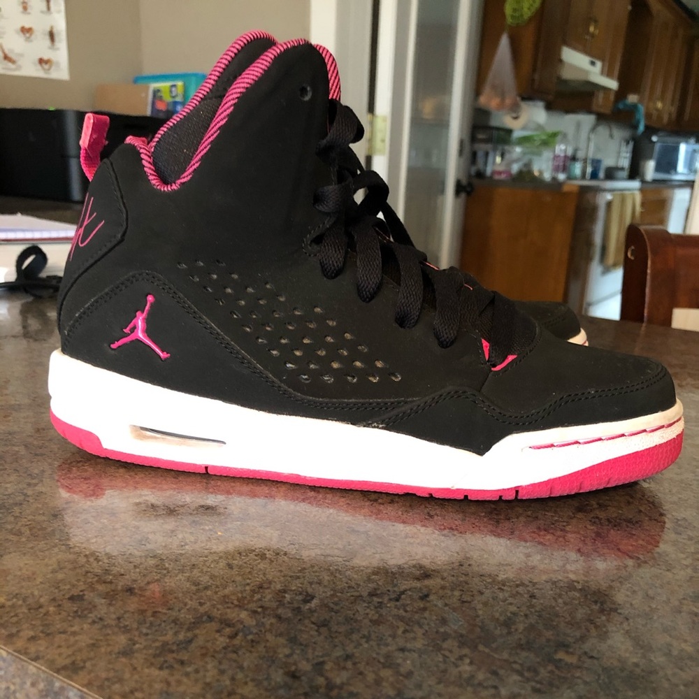 Girls Jordan Air Flight high top sneakers